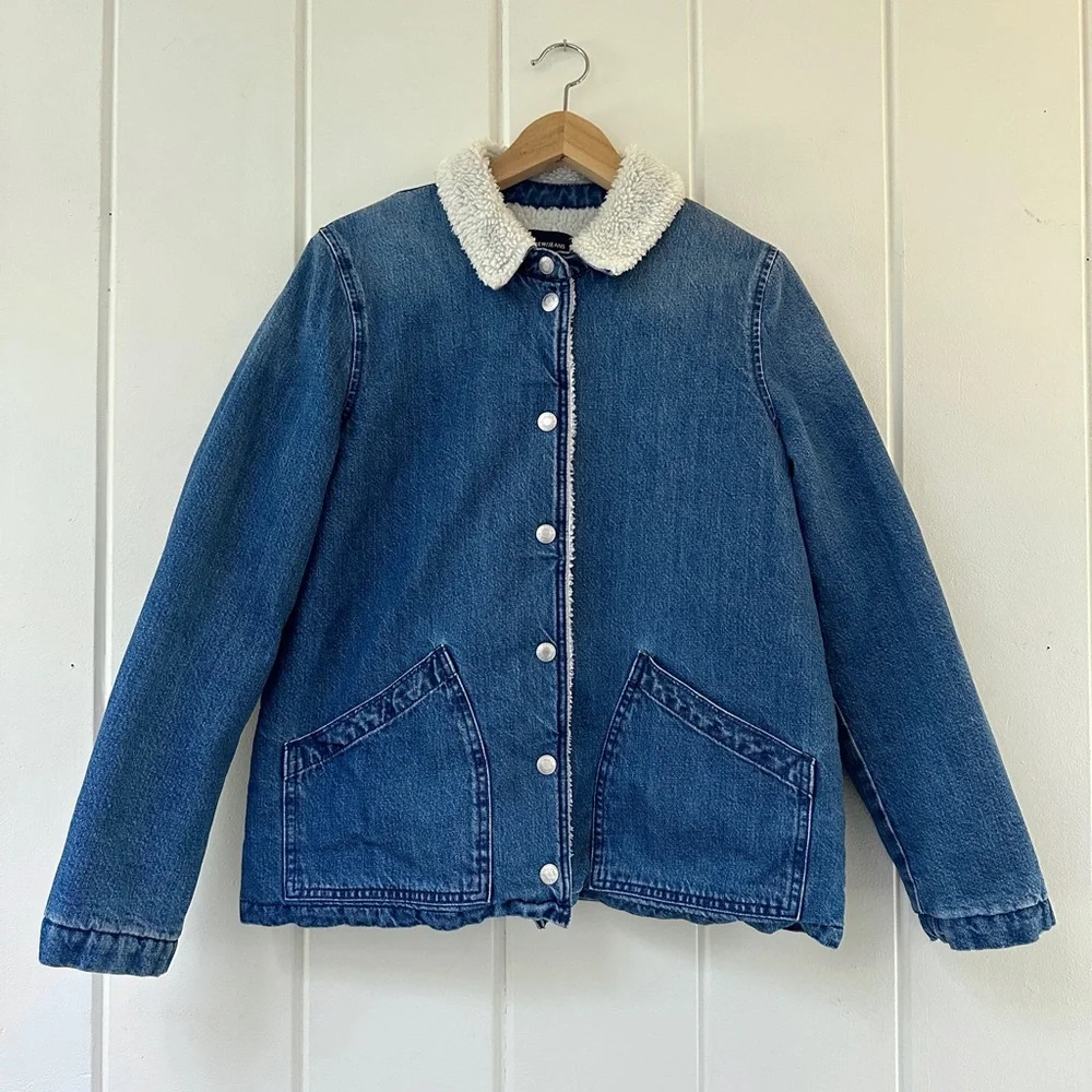 NOT FOR SALE J Crew Sherpa Lined Denim Jacket - Picture 1 of 5